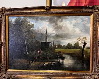 Framed oil on canvas