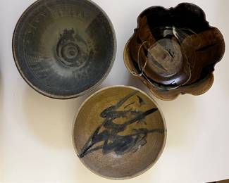 Studio pottery bowls