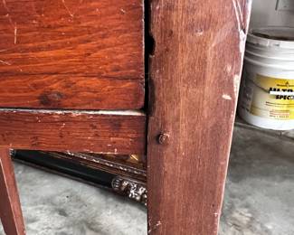 Detail of mortise and peg construction