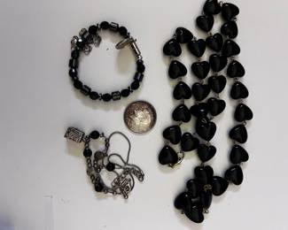 Misc jewelry + silver Kennedy half dollar