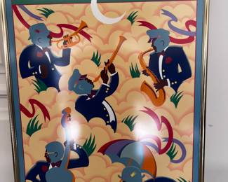 1982 New Orleans Jazz & Heritage Festival poster, signed, numbered