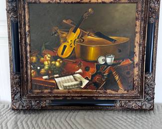 Oil painting musical theme