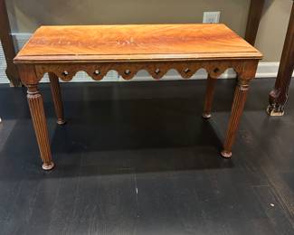 Antique English window seat/bench handcarved 