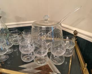 Mid Century German made punch bowl set 