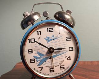 vintage alarm clock made in Russia