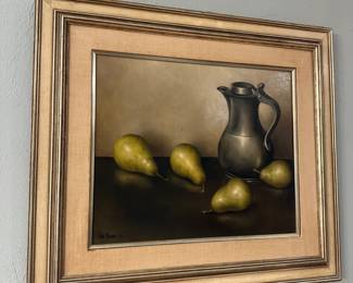 Framed (Pear) oil painting by Van Royen