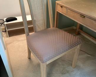 Light wood 3-drawer desk and chair by Drexel Heritage