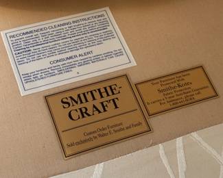 Vintage ivory chaise lounge by Smith-Craft