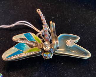 Dragonfly cloisonne trinket box