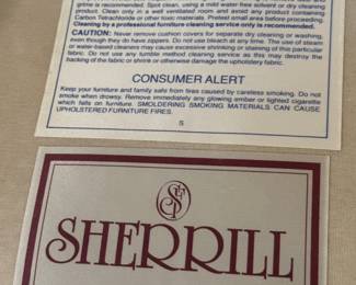 Decorative ivory sofa by Sherrill 