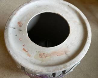 hand-painted ceramic garden stool