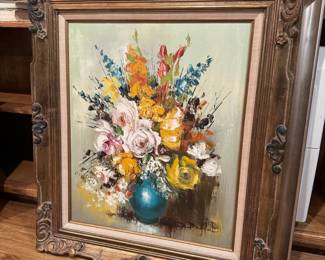 Floral Bouquet Still Life by Buffet; 24x20