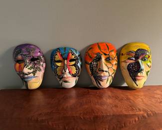 Decorative ceramic masks from mexico