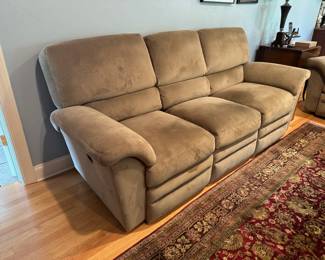 Two Beige Recliner Sofas by LA-Z-BOY    