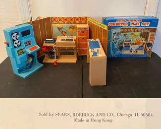 Vintage 1970’s Sears Airline Reservation Computer Play Set Hong Kong 