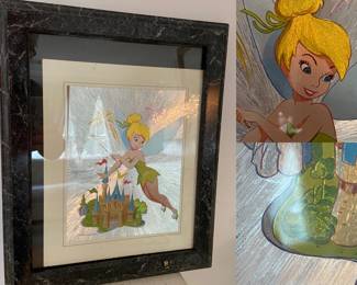 Tinker bell Walt Disney Lithograph framed 