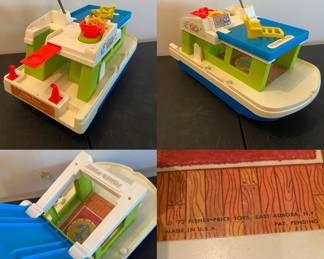 Vintage 1972 Fisher Price Happy House Boat No 985