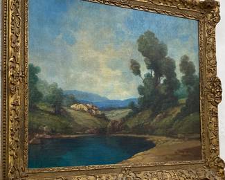 Toni Bordignon Born in 1927, Paris, France, very large oil on  canvas