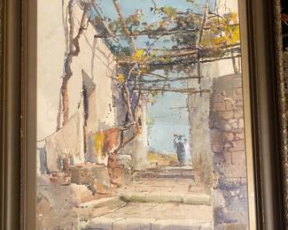 Prosper Lewis Senat 1852 to 1925 signed watercolor