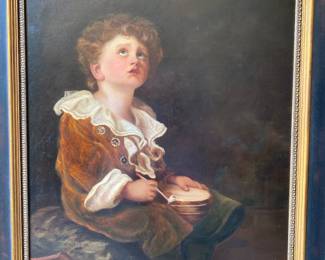 John Everett Millais 1829 to 1896 oil on canvas. signed in the lower right hand corner. 18 1/2“ x 27 1/2”.