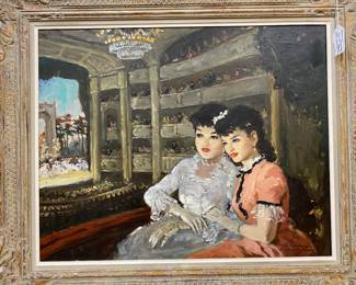 François Gerdome Born in 1895 French Paris, opera house oil on canvas
