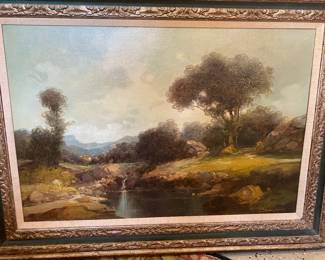 Large oil on campus signed Toni Bordignon Born 1927 Italian artist