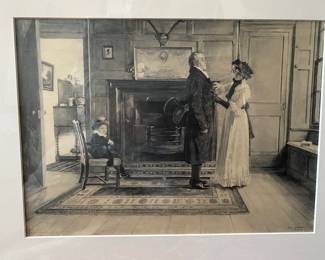 Edwin Austin Abbey 1852 to 1911 pencil drawing