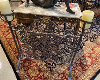 Beautiful 19 century fireplace cover rod iron