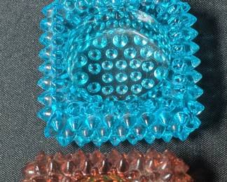 Fenton Glass Hobnail Salt Cellar
