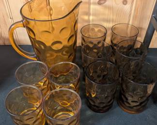 Vintage Hazel Atlas Eldorado Gold Glassware