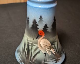 Vintage Hand Painted Crane Salt Shaker