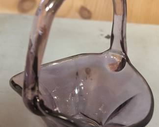 Fenton Purple Glass Basket