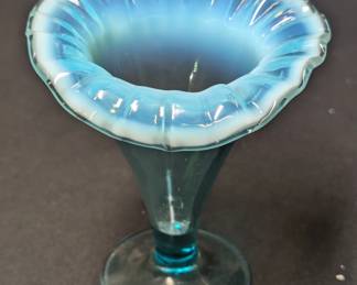 Blue Opalescent Vase