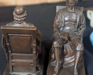 John Harvard Bookends by Daniel C. French Sr.