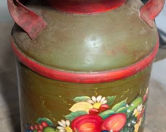 Hand Painted Milk Can