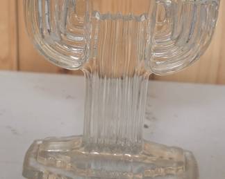 Anchor Hocking Queen Mary Saguaro Cactus Art Deco Candlestick