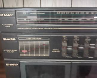 sharp stereo vintage electronics cassette player