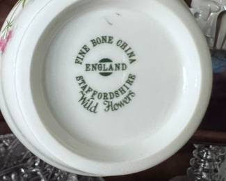 wild flowers staffordshire fine bone china england