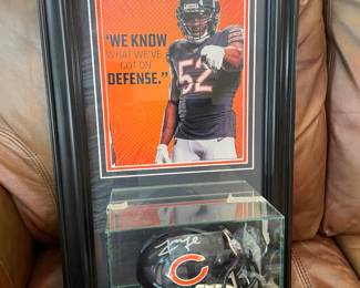Khalil Mack signed helmet plaque ~