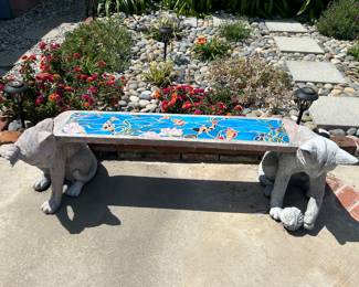 Unique garden bench.