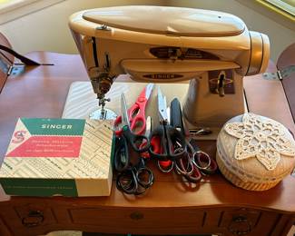 Sewing machine and notions.