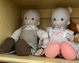 Precious Moments dolls . Mikey and Debbie.