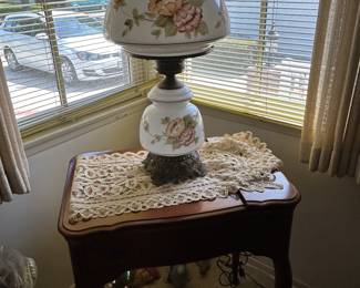 One of several vintage lamps