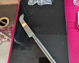 Godinger Marble cheese Tray with Knife.