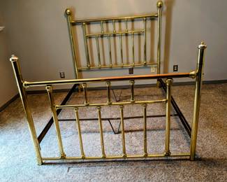 Queen Size Brass Bed - $60.
