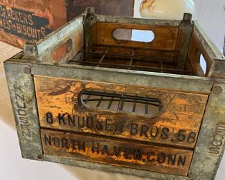 Wooden milk crate