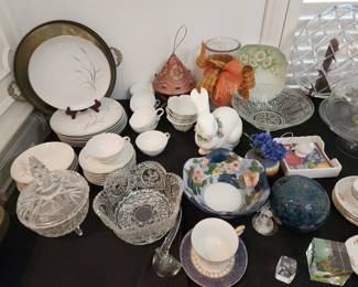 China Set - Crystal Serving Pieces 