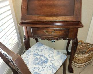 Small Drop Front Desk with Chair