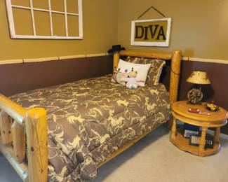 Rustic twin size bed