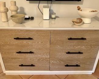 Dresser has been sold, decor is still available.